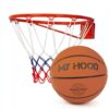 My Hood Home basketballkurv i god kvalitet til montering direkte på væggen, husmur eller på carporten mv. Der medfølger en gummi basketball i str. 7 - officiel størrelse. Kurven er i officiel størrelse Ø45 cm.